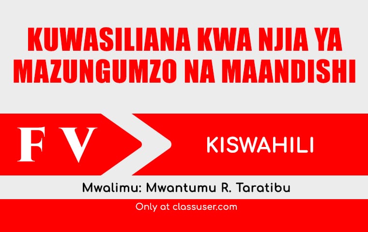 Kuwasiliana kwa njia ya mazungumzo na maandishi