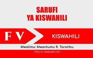 Sarufi ya kiswahili