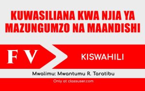 Kuwasiliana kwa njia ya mazungumzo na maandishi