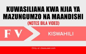 Kuwasiliana kwa njia ya mazungumzo na maandishi - Notes