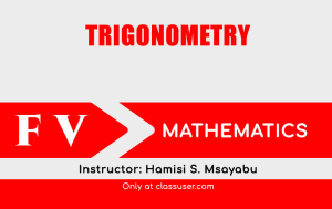 Form V - Trigonometry