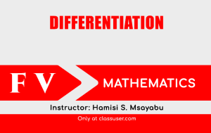 Form V - Differentiation